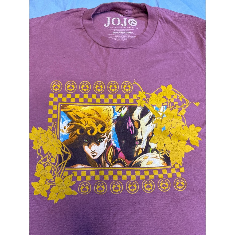 JOJO's Bizarre Adventure Golden Wind T‎ Shirt Purple Graphic Anime Manga Size S